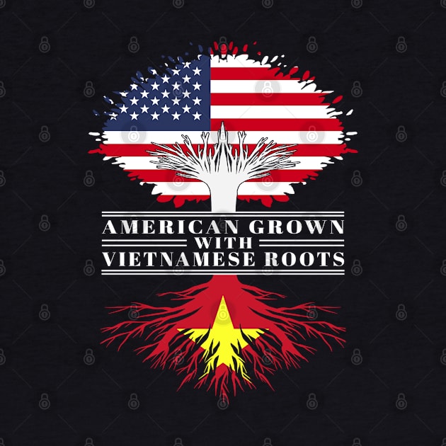 American Grown With Vietnamese Roots Us Vietnam Flag Tree by BramCrye